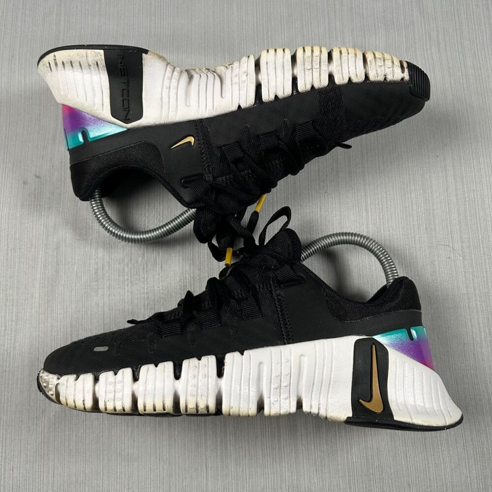 Nike Free Metcon 5 Womens Size 6 Black Training Shoes Athletic